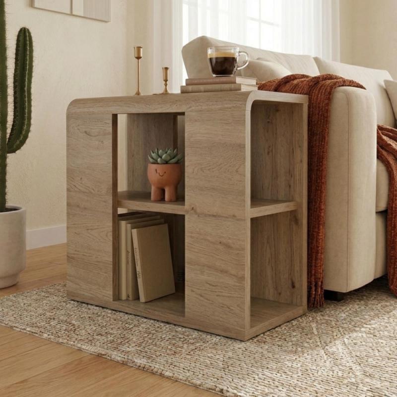 Τραπεζάκι βοηθητικό Colia Megapap χρώμα sepet oak 58x25x50εκ.