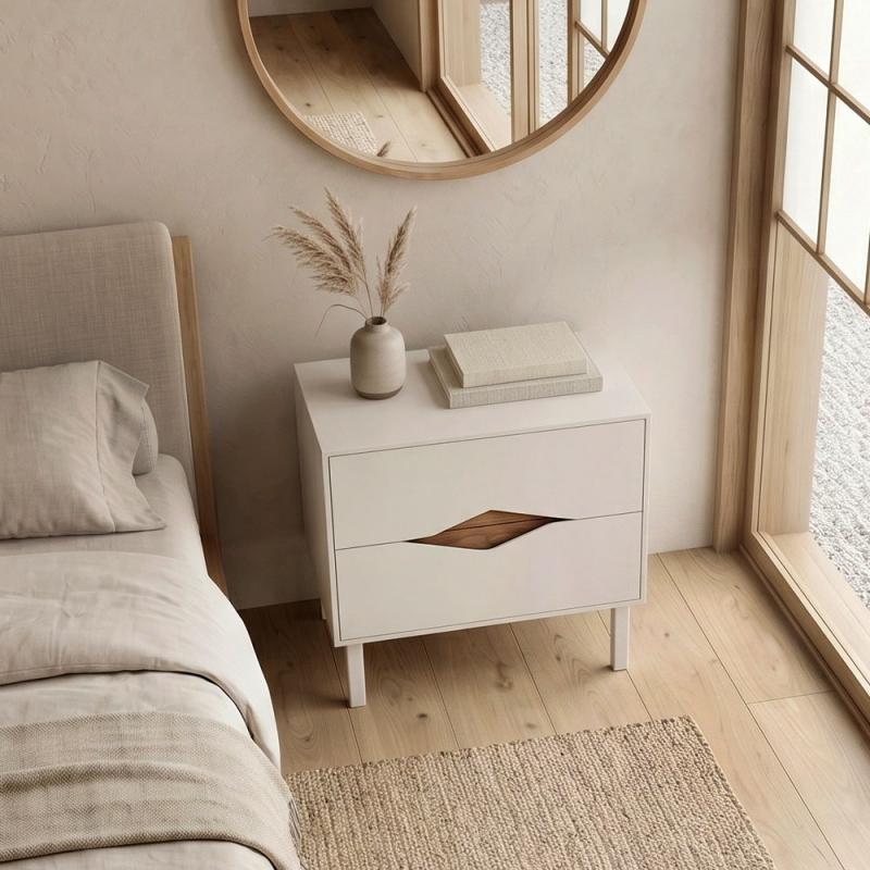 Κομοδίνο Marquise Megapap χρώμα sandstone 50x35x52,3εκ. Κομοδίνο Marquise Megapap χρώμα sandstone 50x35x52,3εκ.