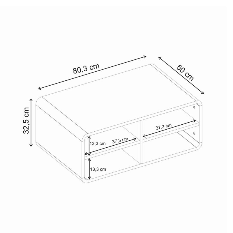 Τραπεζάκι σαλονιού Rovel Megapap χρώμα sepet oak 80,3x50x32,5εκ. Τραπεζάκι σαλονιού Rovel Megapap χρώμα sepet oak 80,3x50x32,5εκ.