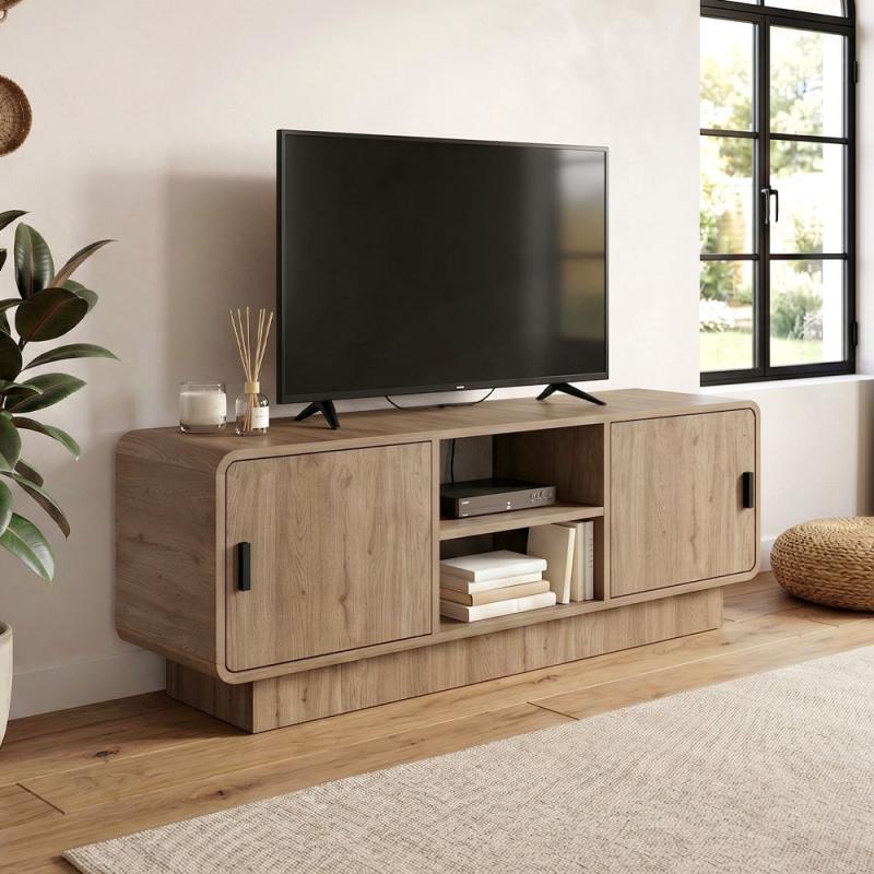 Έπιπλο τηλεόρασης Rovel Megapap χρώμα sepet oak 140,3x39x50εκ. Έπιπλο τηλεόρασης Rovel Megapap χρώμα sepet oak 140,3x39x50εκ.