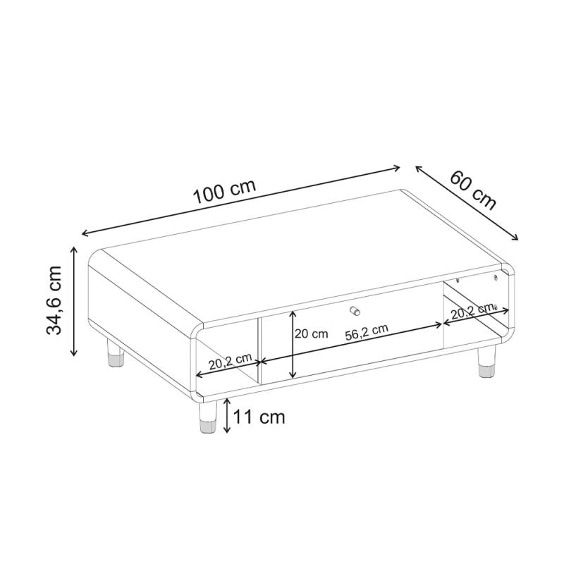 Τραπεζάκι σαλονιού Doro Megapap χρώμα sepet oak 100x60x34,6εκ. Τραπεζάκι σαλονιού Doro Megapap χρώμα sepet oak 100x60x34,6εκ.