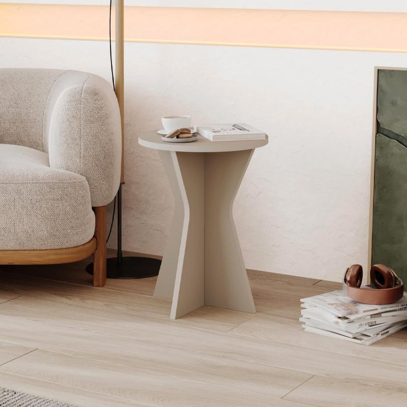 Τραπεζάκι βοηθητικό Lisa Megapap χρώμα sandstone Ø40x51,8εκ. Τραπεζάκι βοηθητικό Lisa Megapap χρώμα sandstone Ø40x51,8εκ.
