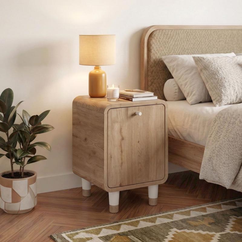 Κομοδίνο Doro Megapap χρώμα sepet oak 35,3x34x51εκ. Κομοδίνο Doro Megapap χρώμα sepet oak 35,3x34x51εκ.