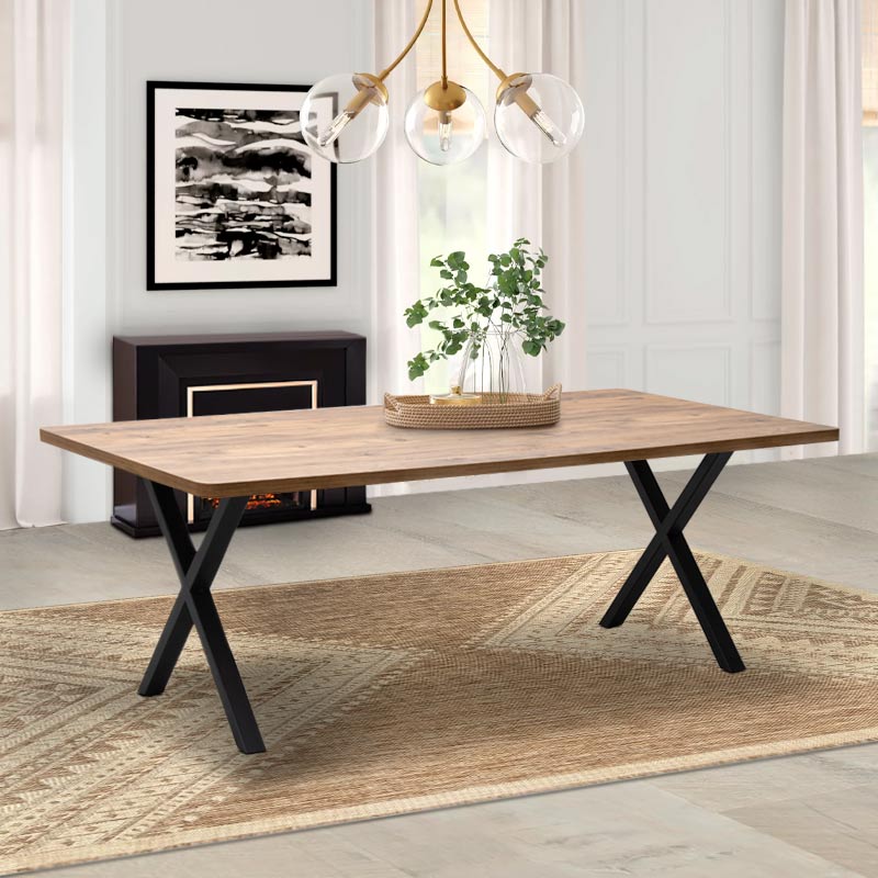 Τραπέζι Jeremy Megapap Mdf - μεταλλικό χρώμα ακακίας 200x100x75εκ. Τραπέζι Jeremy Megapap Mdf - μεταλλικό χρώμα ακακίας 200x100x75εκ.