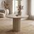 Τραπέζι Hazar Megapap Mdf χρώμα travertine - sandstone Ø100,5x76εκ.
