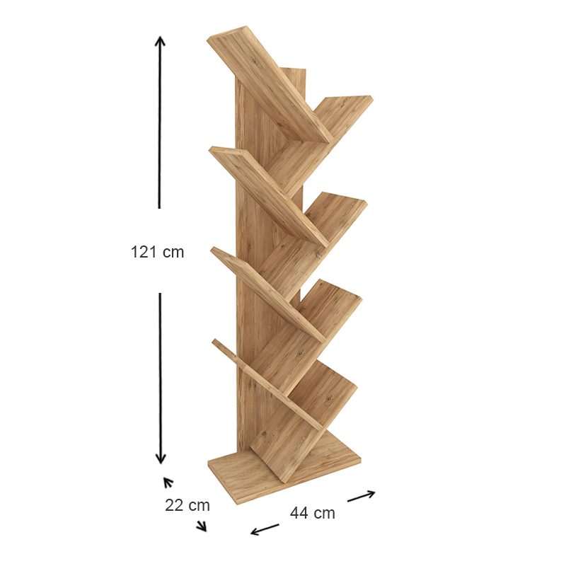 Βιβλιοθήκη Milton Megapap χρώμα pine oak 44x22x121εκ. Βιβλιοθήκη Milton Megapap χρώμα pine oak 44x22x121εκ.