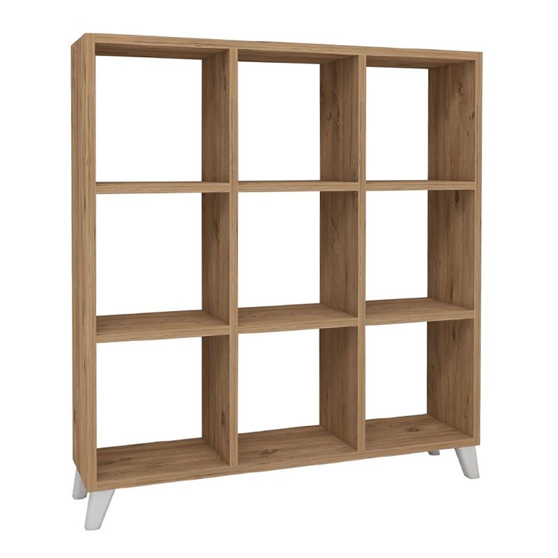 Βιβλιοθήκη μελαμίνης Saul Megapap χρώμα pine oak 88,2x20x88,2εκ. Βιβλιοθήκη μελαμίνης Saul Megapap χρώμα pine oak 88,2x20x88,2εκ.