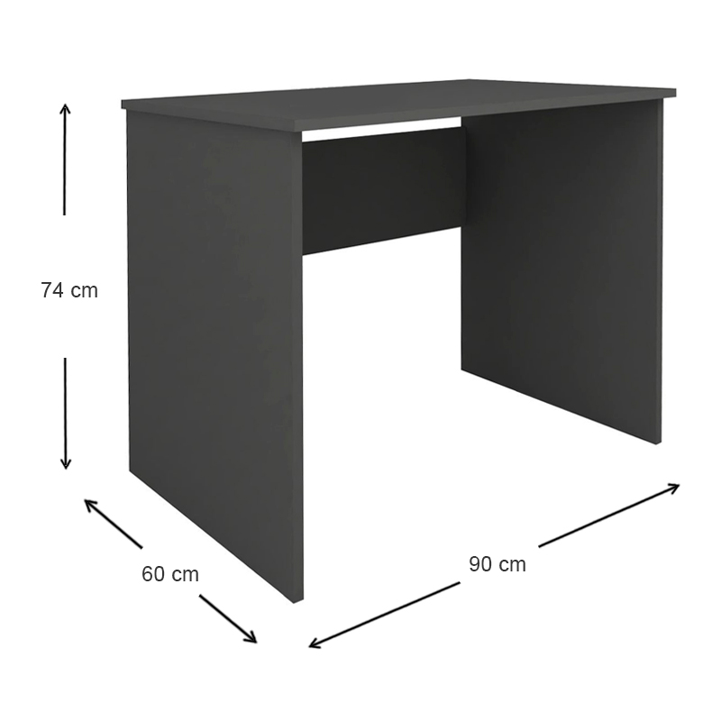 Γραφείο εργασίας Kalen Megapap χρώμα ανθρακί 90x60x74εκ. Γραφείο εργασίας Kalen Megapap χρώμα ανθρακί 90x60x74εκ.