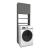 Έπιπλο πλυντηρίου Ramsey Megapap χρώμα ανθρακί 65x27x190,6εκ.