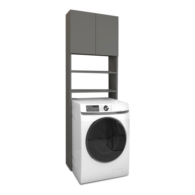 Έπιπλο πλυντηρίου Ramsey Megapap χρώμα ανθρακί 65x27x190,6εκ.