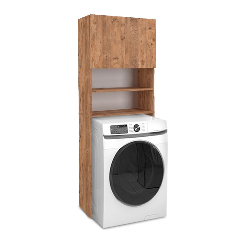 Έπιπλο πλυντηρίου Ramsey Megapap από μελαμίνη χρώμα pine oak 65x27x190,6εκ. Έπιπλο πλυντηρίου Ramsey Megapap από μελαμίνη χρώμα pine oak 65x27x190,6εκ.