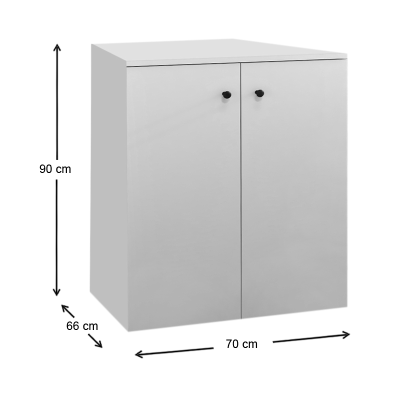Έπιπλο πλυντηρίου Gray Megapap χρώμα λευκό 70x66x90εκ. Έπιπλο πλυντηρίου Gray Megapap χρώμα λευκό 70x66x90εκ.