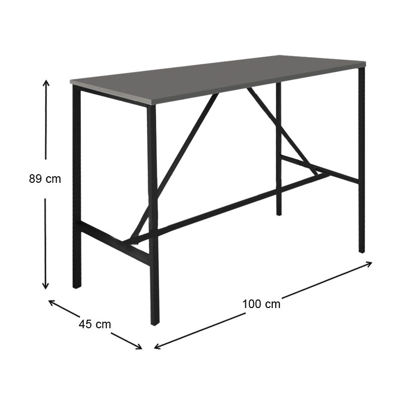 Τραπέζι μπαρ - stand Crego Megapap μεταλλικό - μελαμίνης χρώμα ανθρακί - μαύρο 100x45x89εκ. Τραπέζι μπαρ - stand Crego Megapap μεταλλικό - μελαμίνης χρώμα ανθρακί - μαύρο 100x45x89εκ.