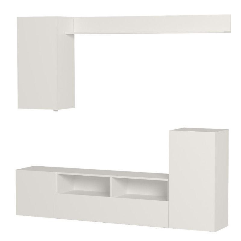 Σύνθεση τηλεόρασης Rodos Megapap χρώμα λευκό 210,2x36x90,4εκ. Σύνθεση τηλεόρασης Rodos Megapap χρώμα λευκό 210,2x36x90,4εκ.