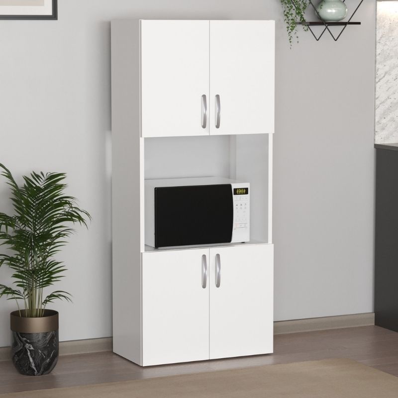 Ντουλάπα κουζίνας Armado Megapap χρώμα λευκό 60x32x140εκ. Ντουλάπα κουζίνας Armado Megapap χρώμα λευκό 60x32x140εκ.