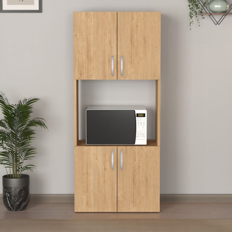 Ντουλάπα κουζίνας Armado Megapap χρώμα sapphire oak 60x32x140εκ. Ντουλάπα κουζίνας Armado Megapap χρώμα sapphire oak 60x32x140εκ.