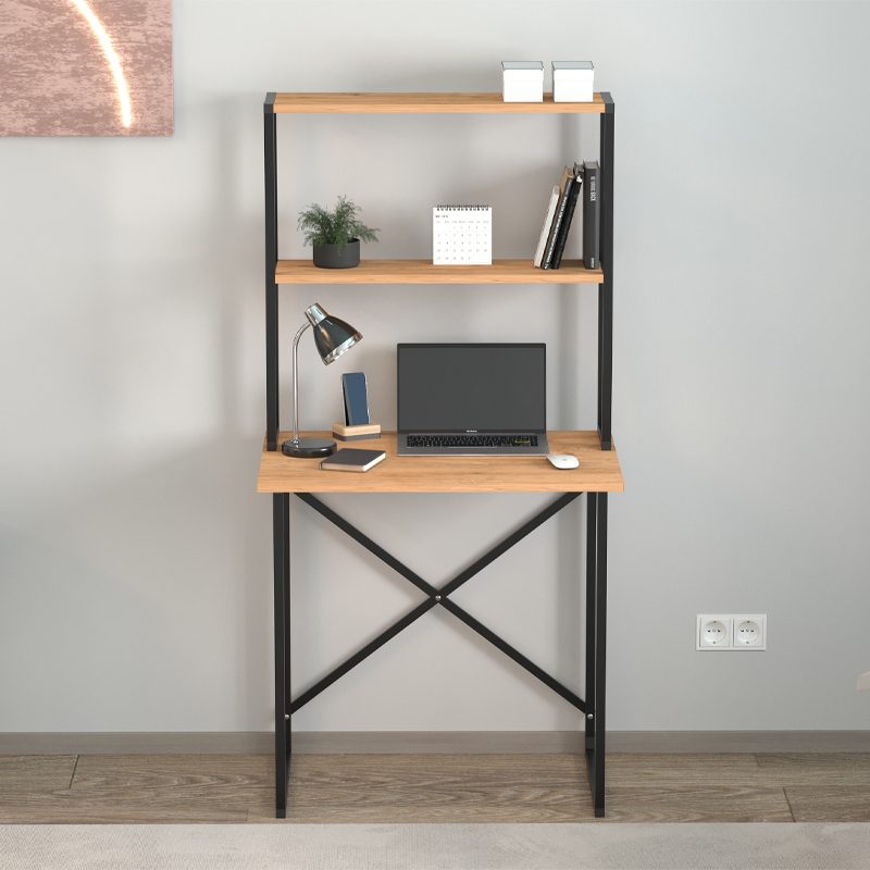 Γραφείο εργασίας Pope Megapap χρώμα pine oak 73x52x146εκ. Γραφείο εργασίας Pope Megapap χρώμα pine oak 73x52x146εκ.