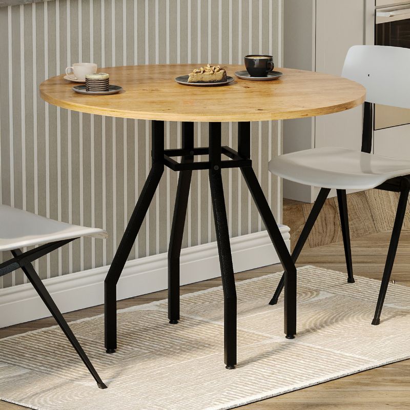 Τραπέζι Roma Megapap χρώμα pine oak Ø80x75εκ. Τραπέζι Roma Megapap χρώμα pine oak Ø80x75εκ.