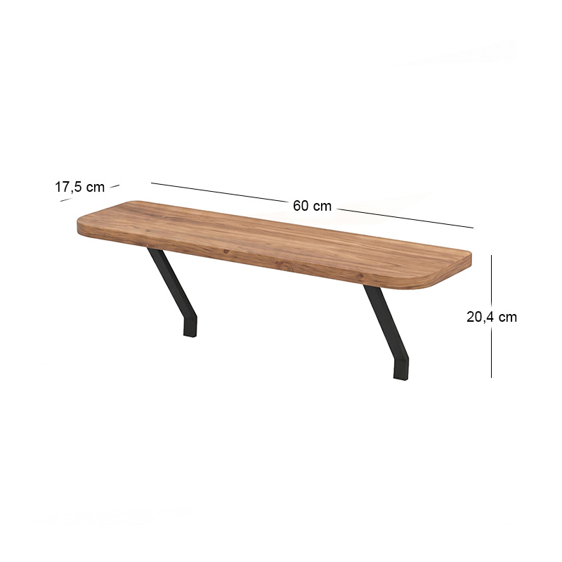 Ραφιέρα τοίχου Barca Megapap χρώμα pine oak 60x17,5x20,4εκ. Ραφιέρα τοίχου Barca Megapap χρώμα pine oak 60x17,5x20,4εκ.