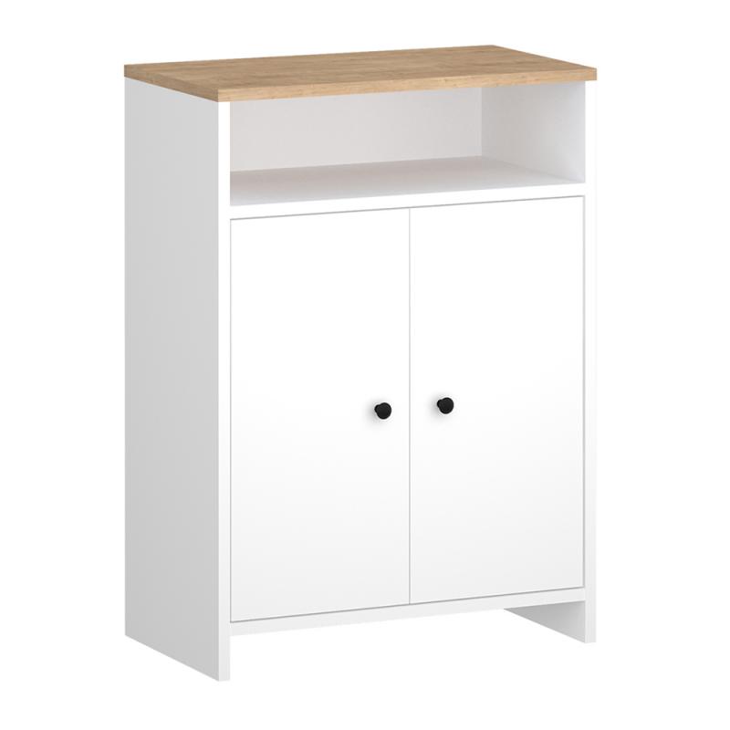 Παπουτσοθήκη - Ντουλάπι Efsun Megapap χρώμα λευκό - sapphire oak 62x35x86εκ. Παπουτσοθήκη - Ντουλάπι Efsun Megapap χρώμα λευκό - sapphire oak 62x35x86εκ.