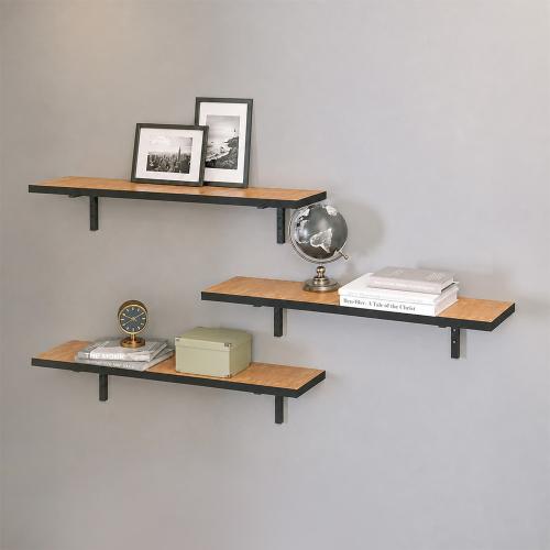 Ραφιέρα τοίχου Versa Megapap 3 τεμαχίων χρώμα pine oak 80x19x17εκ.