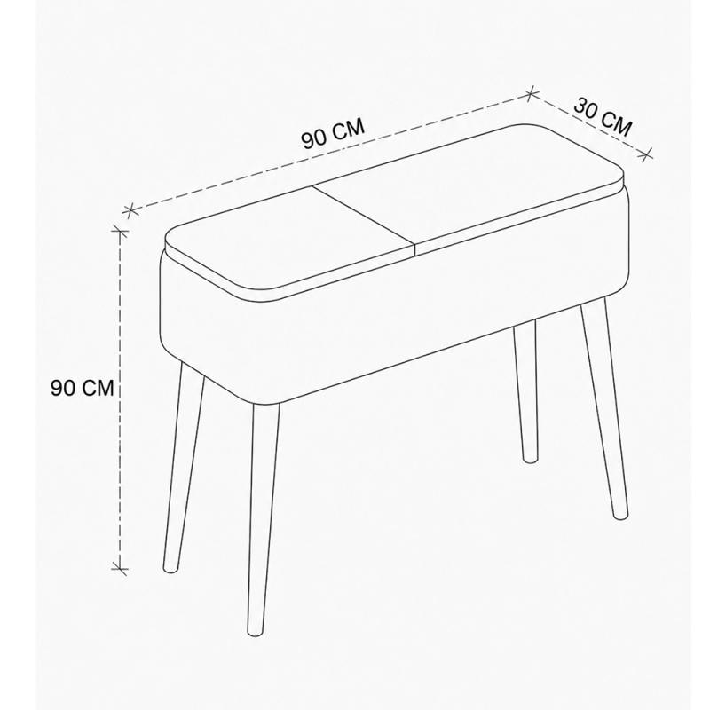 Κονσόλα Luno Megapap ύφασμα teddy χρώμα λευκό - pine oak 90x30x90εκ. Κονσόλα Luno Megapap ύφασμα teddy χρώμα λευκό - pine oak 90x30x90εκ.