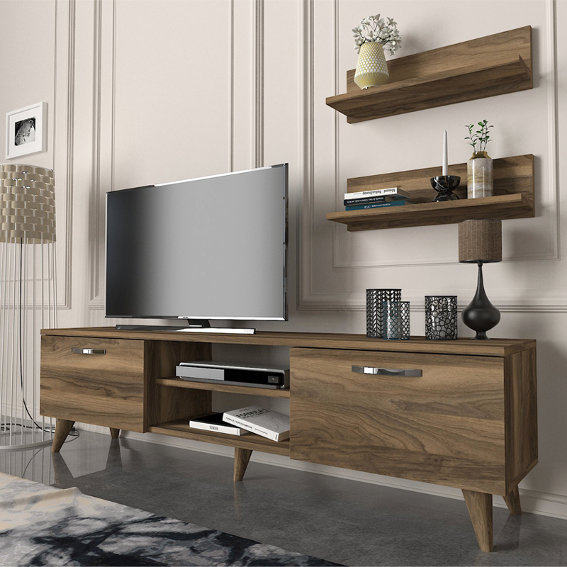 Έπιπλο τηλεόρασης Colin Megapap χρώμα καρυδί 150x29,5x40,6εκ. Έπιπλο τηλεόρασης Colin Megapap χρώμα καρυδί 150x29,5x40,6εκ.