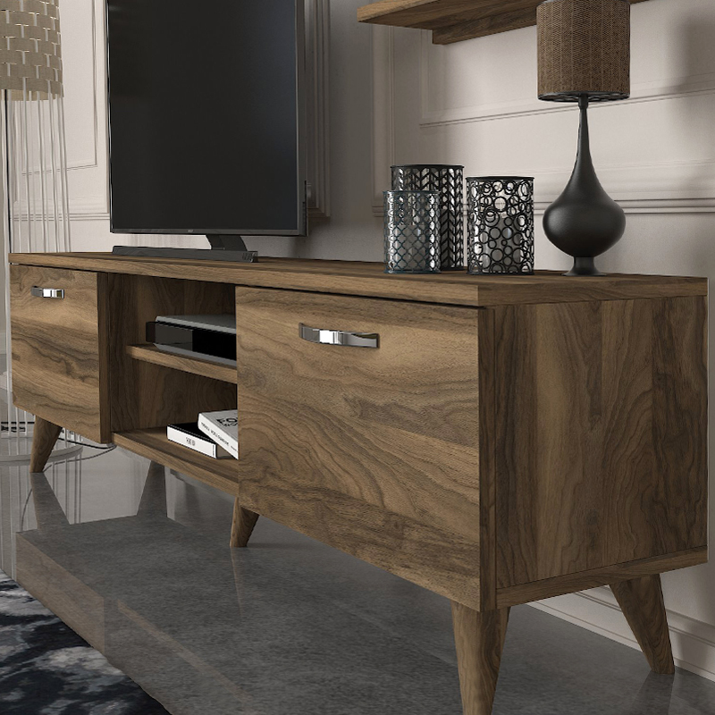 Έπιπλο τηλεόρασης Colin Megapap χρώμα καρυδί 150x29,5x40,6εκ. Έπιπλο τηλεόρασης Colin Megapap χρώμα καρυδί 150x29,5x40,6εκ.