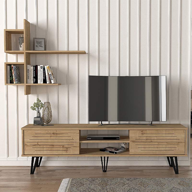 Σύνθεση τηλεόρασης Salerno Megapap χρώμα sapphire oak 180x35x51εκ. Σύνθεση τηλεόρασης Salerno Megapap χρώμα sapphire oak 180x35x51εκ.