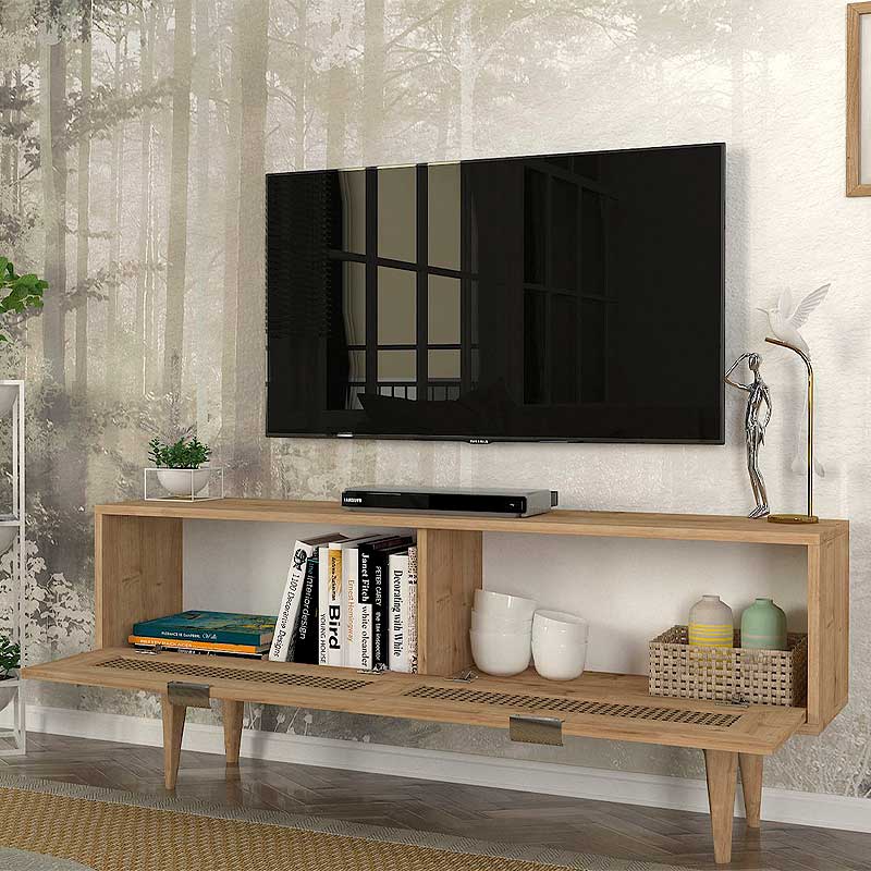 Έπιπλο τηλεόρασης Sirona Megapap χρώμα sapphire oak 140x30x55εκ. Έπιπλο τηλεόρασης Sirona Megapap χρώμα sapphire oak 140x30x55εκ.