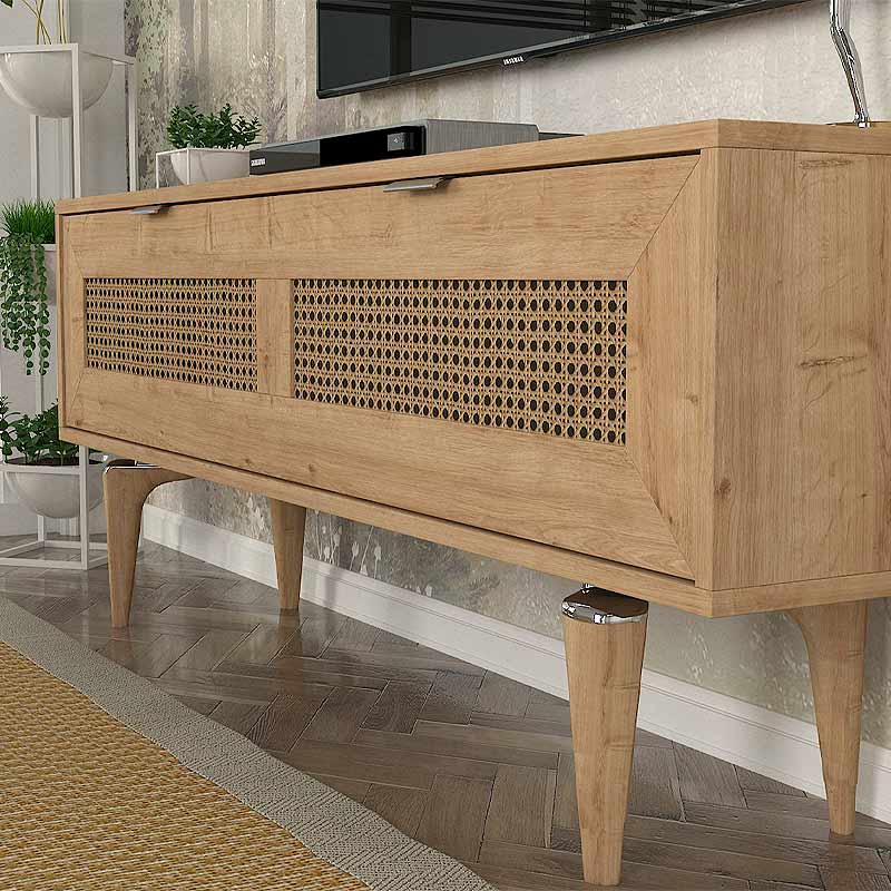 Έπιπλο τηλεόρασης Sirona Megapap χρώμα sapphire oak 140x30x55εκ. Έπιπλο τηλεόρασης Sirona Megapap χρώμα sapphire oak 140x30x55εκ.