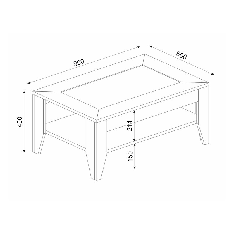 Τραπεζάκι σαλονιού Madura Megapap από μελαμίνη χρώμα sapphire oak 90x60x40εκ. Τραπεζάκι σαλονιού Madura Megapap από μελαμίνη χρώμα sapphire oak 90x60x40εκ.