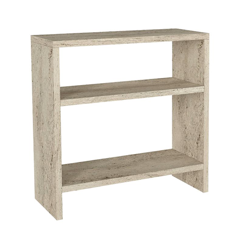 Τραπεζάκι βοηθητικό Silvanus Megapap χρώμα travertine 51x17,5x49εκ.