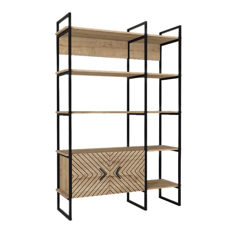 Βιβλιοθήκη Eduardo Megapap μεταλλική - μελαμίνης χρώμα sapphire oak 120x39x180εκ. Βιβλιοθήκη Eduardo Megapap μεταλλική - μελαμίνης χρώμα sapphire oak 120x39x180εκ.