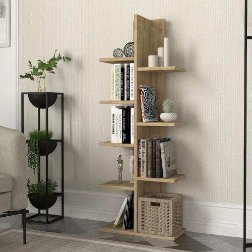Βιβλιοθήκη Tree Megapap χρώμα sapphire oak 45x21,4x121,8εκ.