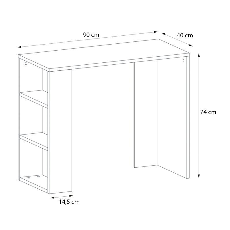 Γραφείο εργασίας Netenia Megapap χρώμα sapphire oak 90x40x74εκ. Γραφείο εργασίας Netenia Megapap χρώμα sapphire oak 90x40x74εκ.