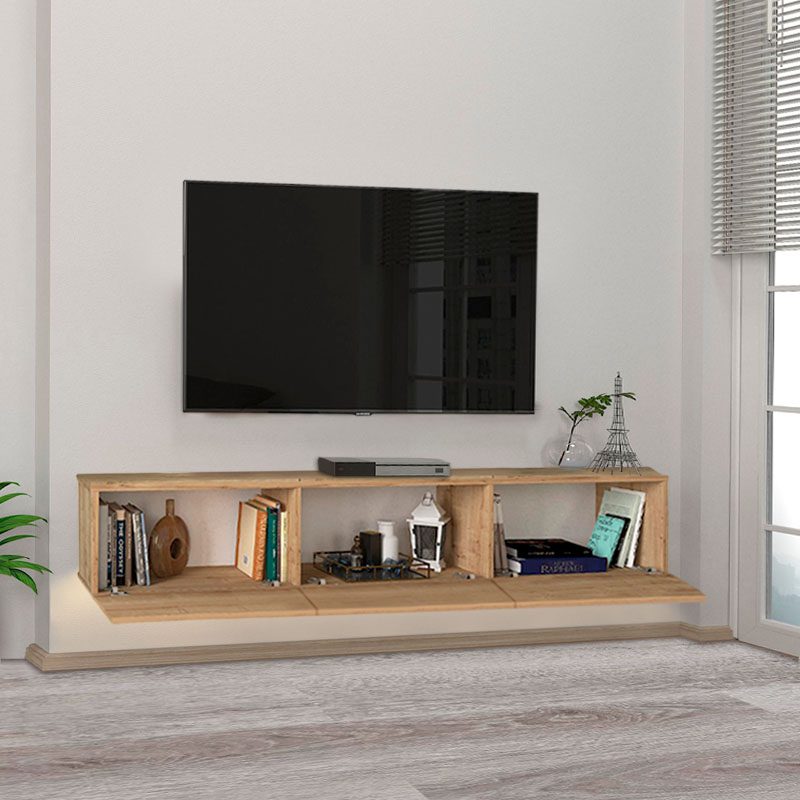 Έπιπλο τηλεόρασης επιτοίχιο Damla Megapap με LED χρώμα sapphire oak 180x29,5x29,5εκ. Έπιπλο τηλεόρασης επιτοίχιο Damla Megapap με LED χρώμα sapphire oak 180x29,5x29,5εκ.