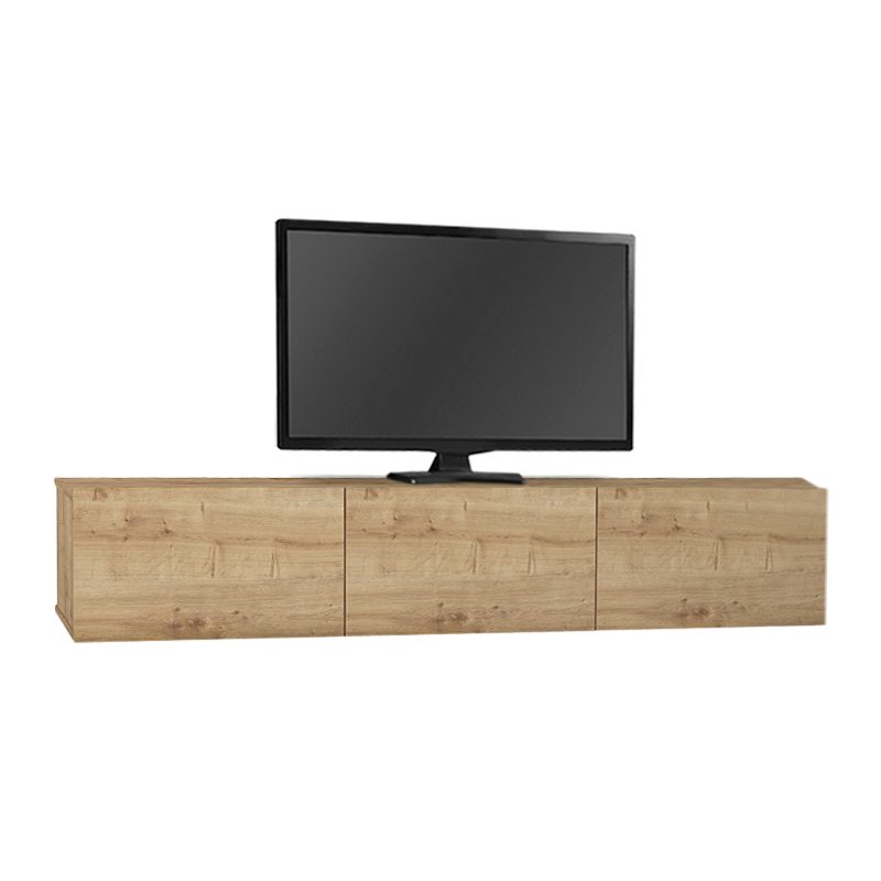 Έπιπλο τηλεόρασης επιτοίχιο Damla Megapap με LED χρώμα sapphire oak 180x29,5x29,5εκ. Έπιπλο τηλεόρασης επιτοίχιο Damla Megapap με LED χρώμα sapphire oak 180x29,5x29,5εκ.