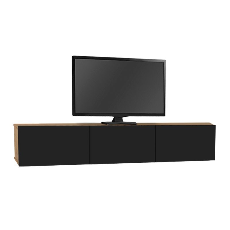Έπιπλο τηλεόρασης επιτοίχιο Damla Megapap με LED χρώμα sapphire oak - μαύρο 180x29,5x29,5εκ. Έπιπλο τηλεόρασης επιτοίχιο Damla Megapap με LED χρώμα sapphire oak - μαύρο 180x29,5x29,5εκ.
