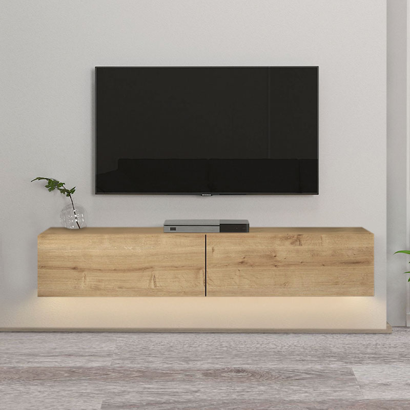 Έπιπλο τηλεόρασης επιτοίχιο Aristo Megapap με LED χρώμα sapphire oak 135x31,6x25εκ. Έπιπλο τηλεόρασης επιτοίχιο Aristo Megapap με LED χρώμα sapphire oak 135x31,6x25εκ.