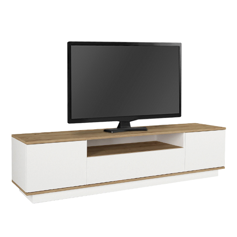 Έπιπλο τηλεόρασης Fedya Megapap χρώμα λευκό - sapphire oak 180x45x44,6εκ. Έπιπλο τηλεόρασης Fedya Megapap χρώμα λευκό - sapphire oak 180x45x44,6εκ.