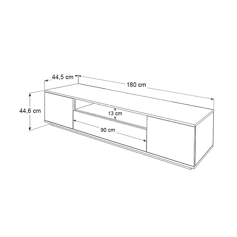 Έπιπλο τηλεόρασης Fedya Megapap χρώμα λευκό - sapphire oak 180x45x44,6εκ. Έπιπλο τηλεόρασης Fedya Megapap χρώμα λευκό - sapphire oak 180x45x44,6εκ.