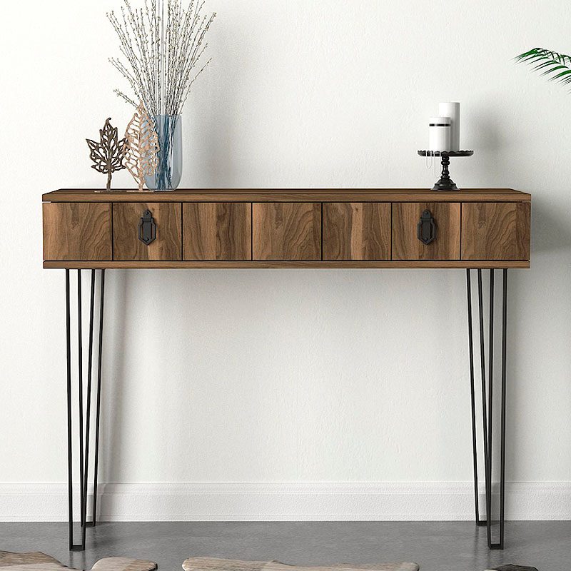 Κονσόλα Helsinki Megapap χρώμα καρυδί 120x35,5x90εκ. Κονσόλα Helsinki Megapap χρώμα καρυδί 120x35,5x90εκ.
