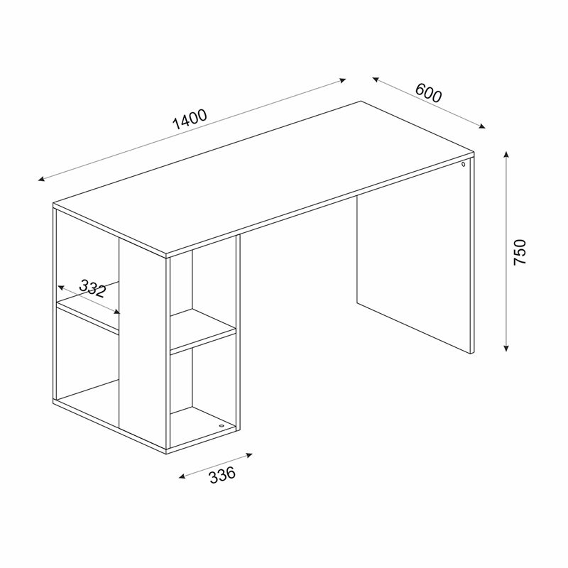 Γραφείο εργασίας Coral Megapap χρώμα λευκό - καρυδί 140x60x75εκ. Γραφείο εργασίας Coral Megapap χρώμα λευκό - καρυδί 140x60x75εκ.