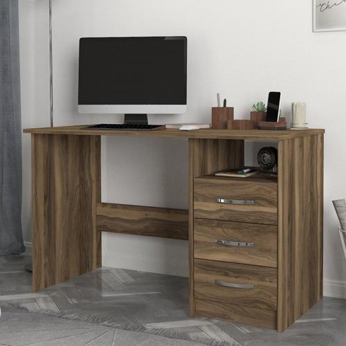 Γραφείο εργασίας Eldoris Megapap χρώμα καρυδί 120x60x75εκ.