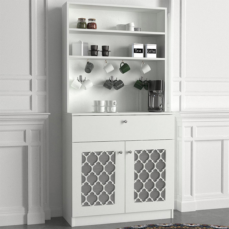 Έπιπλο κουζίνας Axel Megapap χρώμα λευκό 90x37x183,6εκ. Έπιπλο κουζίνας Axel Megapap χρώμα λευκό 90x37x183,6εκ.