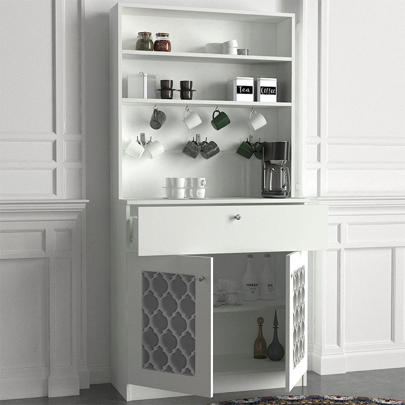 Έπιπλο κουζίνας Axel Megapap χρώμα λευκό 90x37x183,6εκ. Έπιπλο κουζίνας Axel Megapap χρώμα λευκό 90x37x183,6εκ.