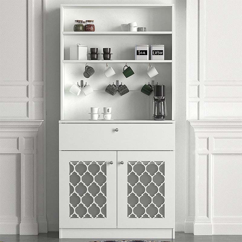 Έπιπλο κουζίνας Axel Megapap χρώμα λευκό 90x37x183,6εκ. Έπιπλο κουζίνας Axel Megapap χρώμα λευκό 90x37x183,6εκ.