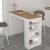 Τραπέζι μπαρ Monaco Megapap από μελαμίνη χρώμα λευκό - sapphire oak 120x51,6x101,8εκ.