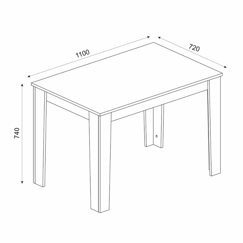 Τραπέζι Darlen Megapap χρώμα λευκό - sapphire oak 110x72x74εκ. Τραπέζι Darlen Megapap χρώμα λευκό - sapphire oak 110x72x74εκ.